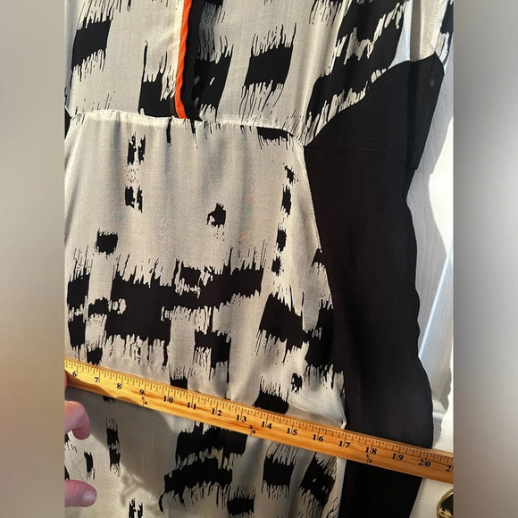 LINE & DOT Anthropologie Retro SILK Sleeveless Maxi Dress L Splash Autumn Spooky - Picture 11 of 12